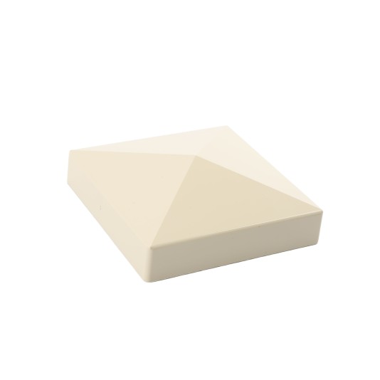 LMT C-5R9NA 5" x 5" External Pyramid Vinyl Post Cap - Almond