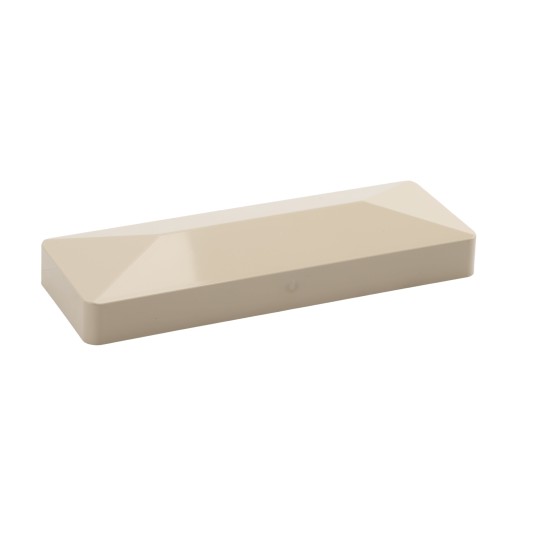 LMT 2" x 6" External Vinyl End Cap for Vinyl Fence Posts (Almond) - EEC-260-ALMOND (EndCaps)