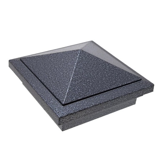 3.625" (3 5/8" x 3 5/8") Haven Style Vinyl Post Cap for 4" x 4" Wood Post - Antique Gray