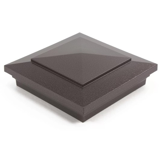 5" x 5" Cape May Style Vinyl Post Cap - Antique Brown