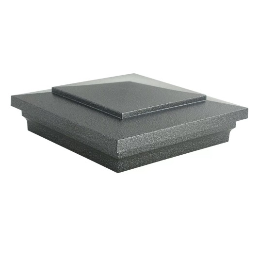 5" x 5" Cape May Style Vinyl Post Cap - Antique Gray