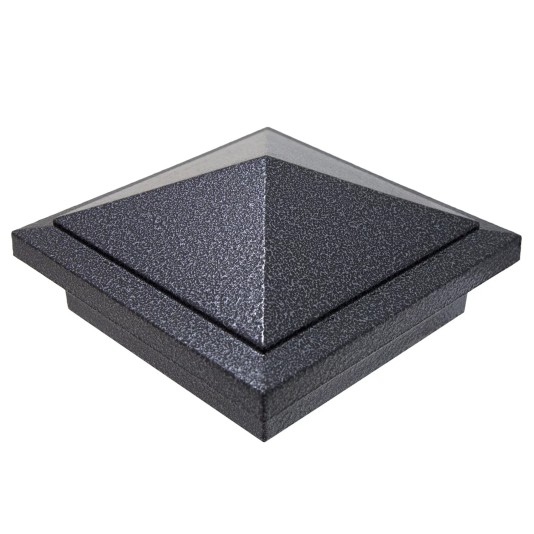 4.5" (4 1/2" x 4 1/2") Haven Style Vinyl Post Cap - Antique Gray