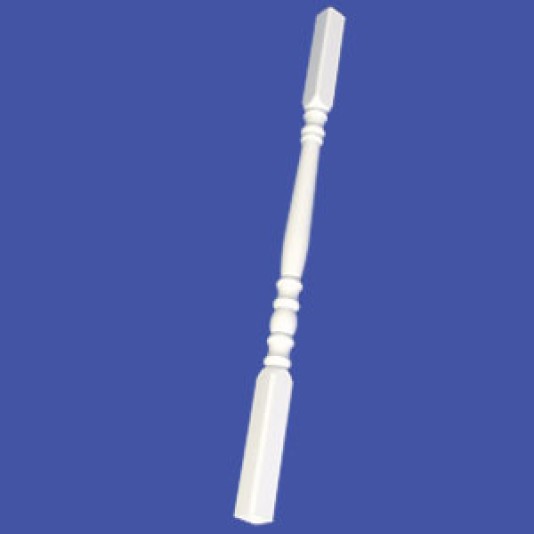LMT 1 1/2" Sq x 32 1/2" Traditional Baluster Thermoformed Vinyl Spindle For Vinrl Railing (Khaki) - 3100-32.5-KHAKI