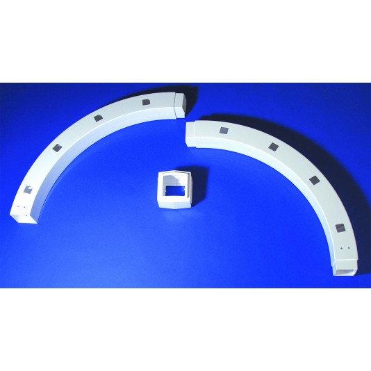 4" Sq 180 Degree Routed Arch Kit with Keystone - LMT 5002