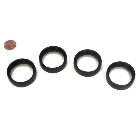 LMT 6009-BLACK Joint Ring (4 Pack) - Black (penny shown for scale)
