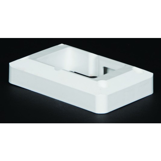 LMT OTI-235WRB-WHITE 2" x 3 1/2" Flat Rail Bracket with Plugs - White