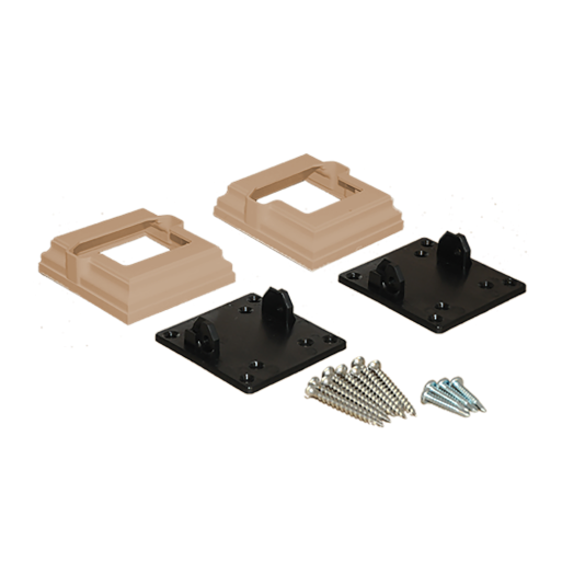 2pc 3" x 2" Contour Stair Bracket Kit - (Almond)
