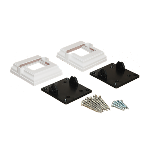 2pc 3" x 2" Contour Stair Bracket Kit - (White) 