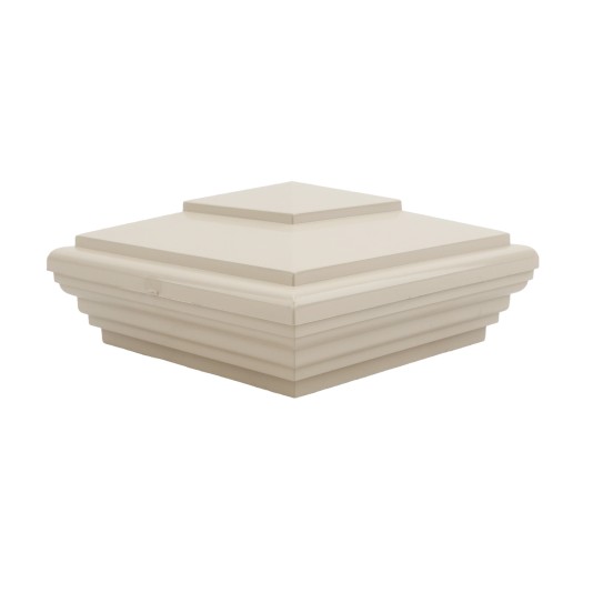 LMT S-44NENA 4" x 4" Classic New England Vinyl Post Cap - Almond
