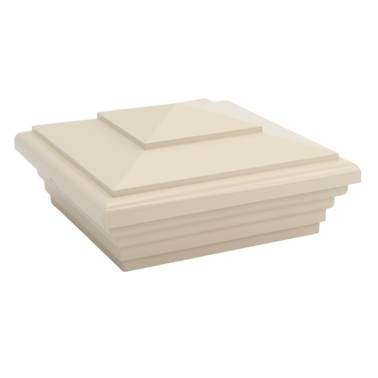 LMT S-55NE-NA 5" x 5" Classic New England Vinyl Post Cap - Almond