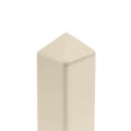 LMT 1 1/2" x 1 1/2" (1.370" x 1.370" ID) Sharp Vinyl Picket Cap for Vinyl Fence Posts (Almond) - 1074-ALMOND