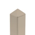 LMT 1 1/2" x 1 1/2" (1.370" x 1.370" ID) Sharp Vinyl Picket Cap for Vinyl Fence Posts (Khaki) - 1074-KHAKI