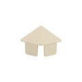 LMT 1 3/4" x 1 3/4" Thin Wall Sharp Vinyl Picket Cap for Vinyl Fence Posts (Almond) - P-13PW-ALMOND