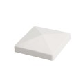 LMT 1000W 3 1/2" x 3 1/2" Pyramid Flat Vinyl Post Cap (External) - White