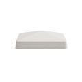 LMT 1000W 3 1/2" x 3 1/2" Pyramid Flat Vinyl Post Cap (External) - White
