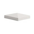 LMT 1000W 3 1/2" x 3 1/2" Pyramid Flat Vinyl Post Cap (External) - White