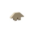 LMT 7/8" x 3" (0.758" x 2.865" ID) Dog Ear Vinyl Picket Cap for Vinyl Fence Posts (Almond) - 1012-CAN