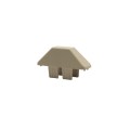 LMT 7/8" x 3" (0.758" x 2.865" ID) Dog Ear Vinyl Picket Cap for Vinyl Fence Posts (Almond) - 1012-CAN