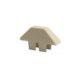 LMT 7/8" x 3" (0.718" x 2.788" ID) Dog Ear Vinyl Picket Cap for Vinyl Fence Posts (Almond) - 1012ANA