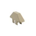 LMT 7/8" x 3" (0.718" x 2.788" ID) Dog Ear Vinyl Picket Cap for Vinyl Fence Posts (Almond) - 1012ANA