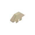 LMT 7/8" x 3" (0.718" x 2.788" ID) Dog Ear Vinyl Picket Cap for Vinyl Fence Posts (Almond) - 1012ANA