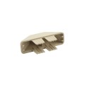 LMT 7/8" x 3" (0.718" x 2.788" ID) Dog Ear Vinyl Picket Cap for Vinyl Fence Posts (Almond) - 1012ANA
