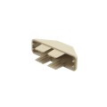 LMT 7/8" x 3" (0.718" x 2.788" ID) Dog Ear Vinyl Picket Cap for Vinyl Fence Posts (Almond) - 1012ANA