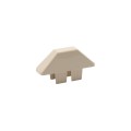 LMT 7/8" x 3" (0.718" x 2.788" ID) Dog Ear Vinyl Picket Cap for Vinyl Fence Posts (Beige) - 1012AKT (PicketCaps)