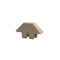 LMT 7/8" x 3" (0.718" x 2.788" ID) Dog Ear Vinyl Picket Cap for Vinyl Fence Posts (Khaki) - 1012AKK
