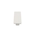 LMT 2" x 6" Internal Ribbed Rail Vinyl End Cap for Vinyl Fence Posts (White) - 1051-WHITE