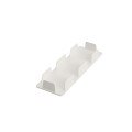 LMT 2" x 6" Internal Ribbed Rail Vinyl End Cap for Vinyl Fence Posts (White) - 1051-WHITE