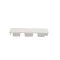 LMT 2" x 6" Internal Ribbed Rail Vinyl End Cap for Vinyl Fence Posts (White) - 1051-WHITE