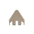 LMT 7/8" x 3" (0.758" x 2.890" ID) Thin Wall Sharp Vinyl Picket Cap for Vinyl Fence Posts (Almond) - 1066ANA (PicketCaps)
