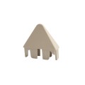 LMT 7/8" x 3" (0.758" x 2.890" ID) Thin Wall Sharp Vinyl Picket Cap for Vinyl Fence Posts (Almond) - 1066ANA (PicketCaps)