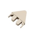 LMT 7/8" x 3" (0.758" x 2.890" ID) Thin Wall Sharp Vinyl Picket Cap for Vinyl Fence Posts (Almond) - 1066ANA (PicketCaps)