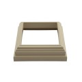 LMT 5" Sq. ( 0.125" Radius) One-Piece New England Vinyl Post Skirt for Vinyl Fence Posts (Almond) - 1070A-ALMOND