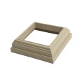 LMT 5" Sq. ( 0.125" Radius) One-Piece New England Vinyl Post Skirt for Vinyl Fence Posts (Almond) - 1070A-ALMOND