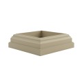 LMT 5" Sq. ( 0.125" Radius) One-Piece New England Vinyl Post Skirt for Vinyl Fence Posts (Almond) - 1070A-ALMOND