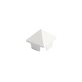 LMT 1 1/2" x 1 1/2" (1.370" x 1.370" ID) Sharp Vinyl Picket Cap for Vinyl Fence Posts (White) - 1074-WHITE (PicketCaps)