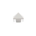 LMT 1 1/2" x 1 1/2" (1.370" x 1.370" ID) Sharp Vinyl Picket Cap for Vinyl Fence Posts (White) - 1074-WHITE (PicketCaps)