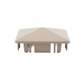 LMT 1078KK 4" x 4" Internal Pyramid Vinyl Post Cap - Khaki