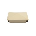 LMT 1079NA 5" x 5" Internal Pyramid Vinyl Post Cap (4.700" Inside Dimension) - Almond