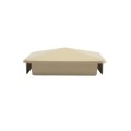 LMT 1079NA 5" x 5" Internal Pyramid Vinyl Post Cap (4.700" Inside Dimension) - Almond