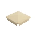 LMT 1079NA 5" x 5" Internal Pyramid Vinyl Post Cap (4.700" Inside Dimension) - Almond