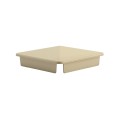 LMT 1079NA 5" x 5" Internal Pyramid Vinyl Post Cap (4.700" Inside Dimension) - Almond