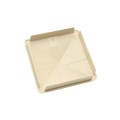LMT 1079NA 5" x 5" Internal Pyramid Vinyl Post Cap (4.700" Inside Dimension) - Almond
