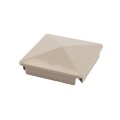 LMT 1079KK 5" x 5" Internal Pyramid Vinyl Post Cap (4.700" Inside Dimension) - Khaki 