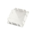 LMT 1080W 4" x 4" Internal Pyramid Vinyl Post Cap (3.715" x 3.715" Inside Dimension) - White