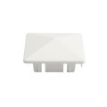 LMT 1080W 4" x 4" Internal Pyramid Vinyl Post Cap (3.715" x 3.715" Inside Dimension) - White