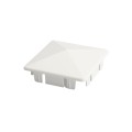LMT 1080W 4" x 4" Internal Pyramid Vinyl Post Cap (3.715" x 3.715" Inside Dimension) - White